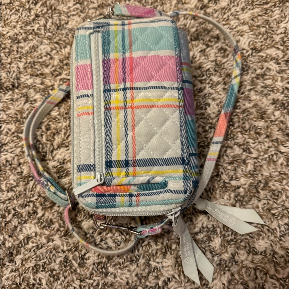 Vera Bradley plaid crossbody/wristlet